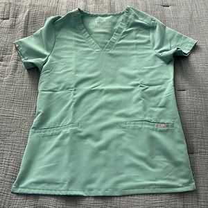 Figs Jade Green Casma XS Scrub Top